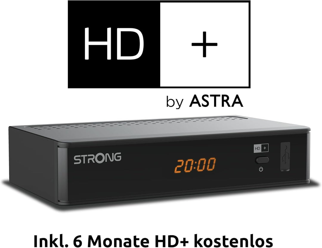 STRONG SRT7815 Digitaler HD Satelliten-Receiver, HD-SAT-Empfang, DVB-T2 HD, inklusive HD+ Karte für