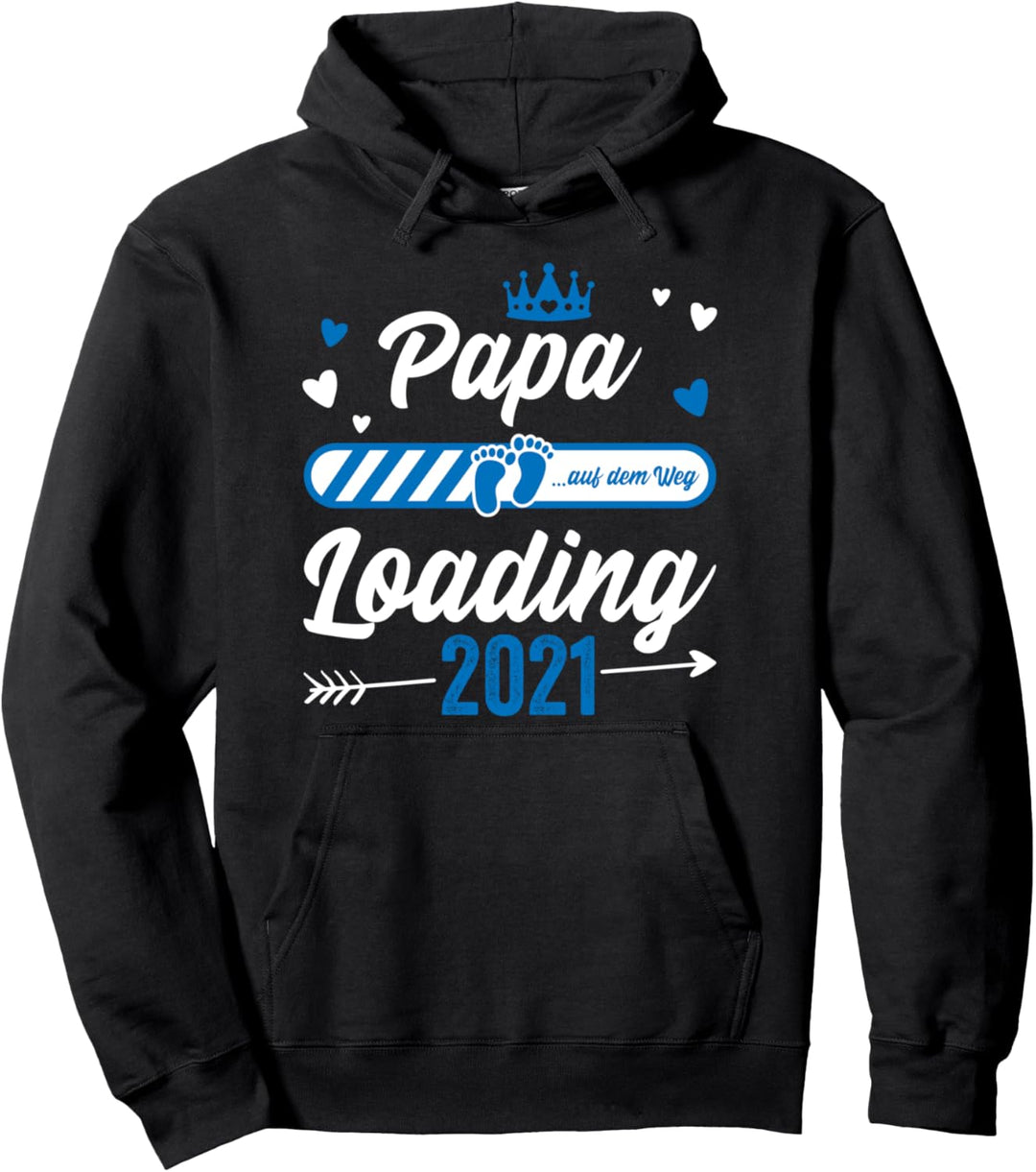 Papa Loading 2021 Ich werde Papa Überraschung zur Geburt Pullover Hoodie