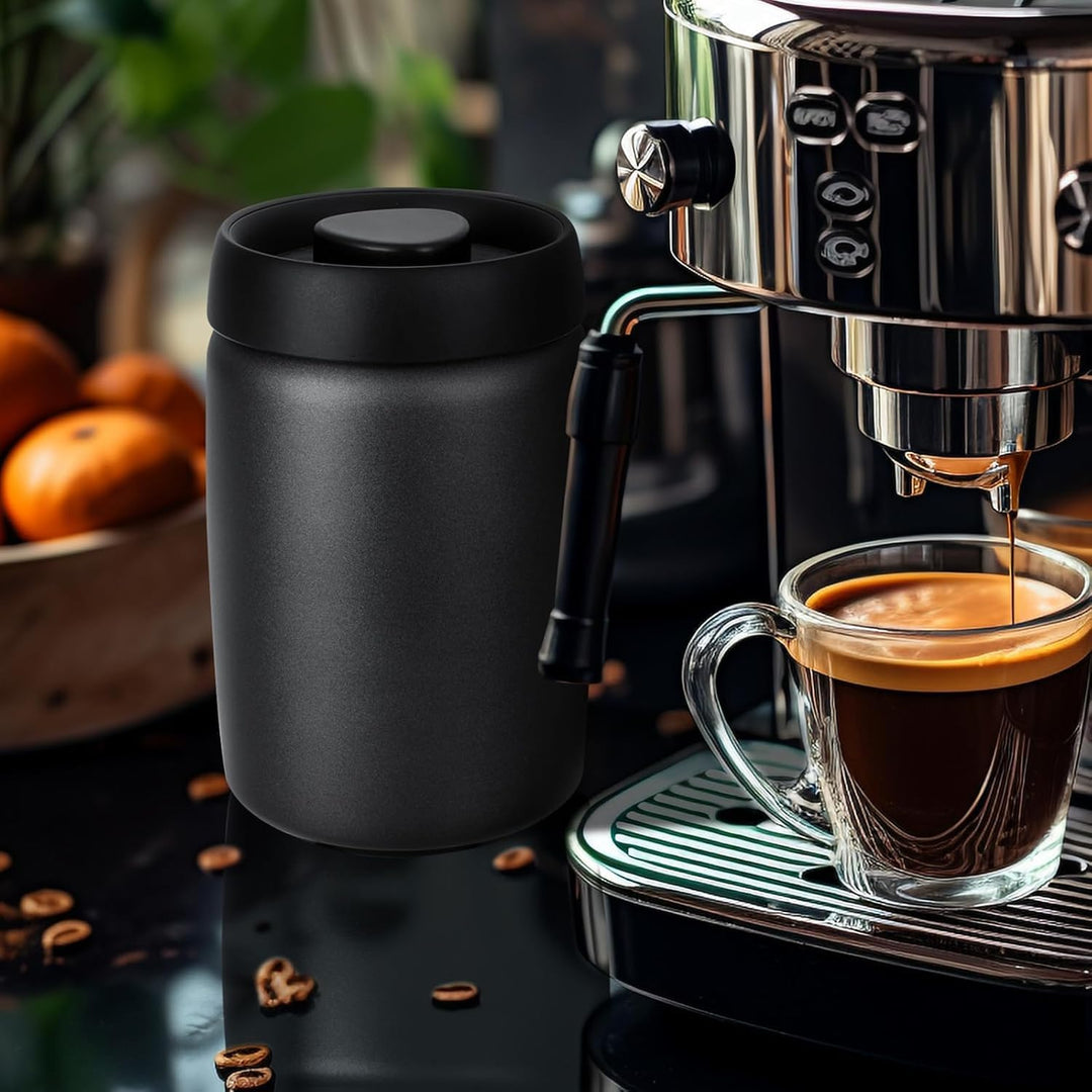 VINATO 1.2L Edelstahl Kaffeedose Vakuumbehälter für Kaffee, Tee oder Lebensmittel – Luftdicht, Aroma