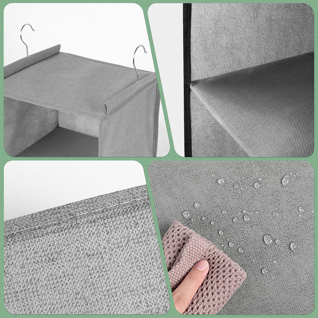 AiQInu Hängeregal Kleiderschrank,Hängeaufbewahrung Schrank Organizer mit 5 Fächern,Faltbar Platzspar