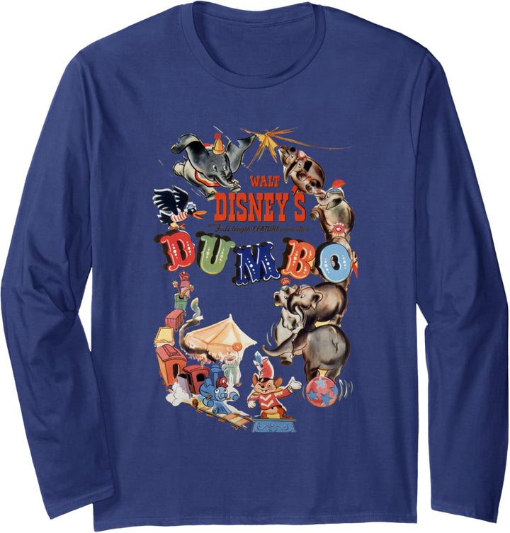 Disney Dumbo Vintage Movie Poster Langarmshirt