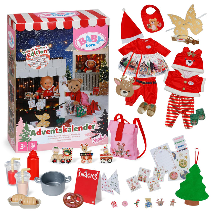 BABY born Adventskalender - 24 Überraschungen - Puppenkleidung &amp; Accessoires für 43 cm Puppen - Hoch