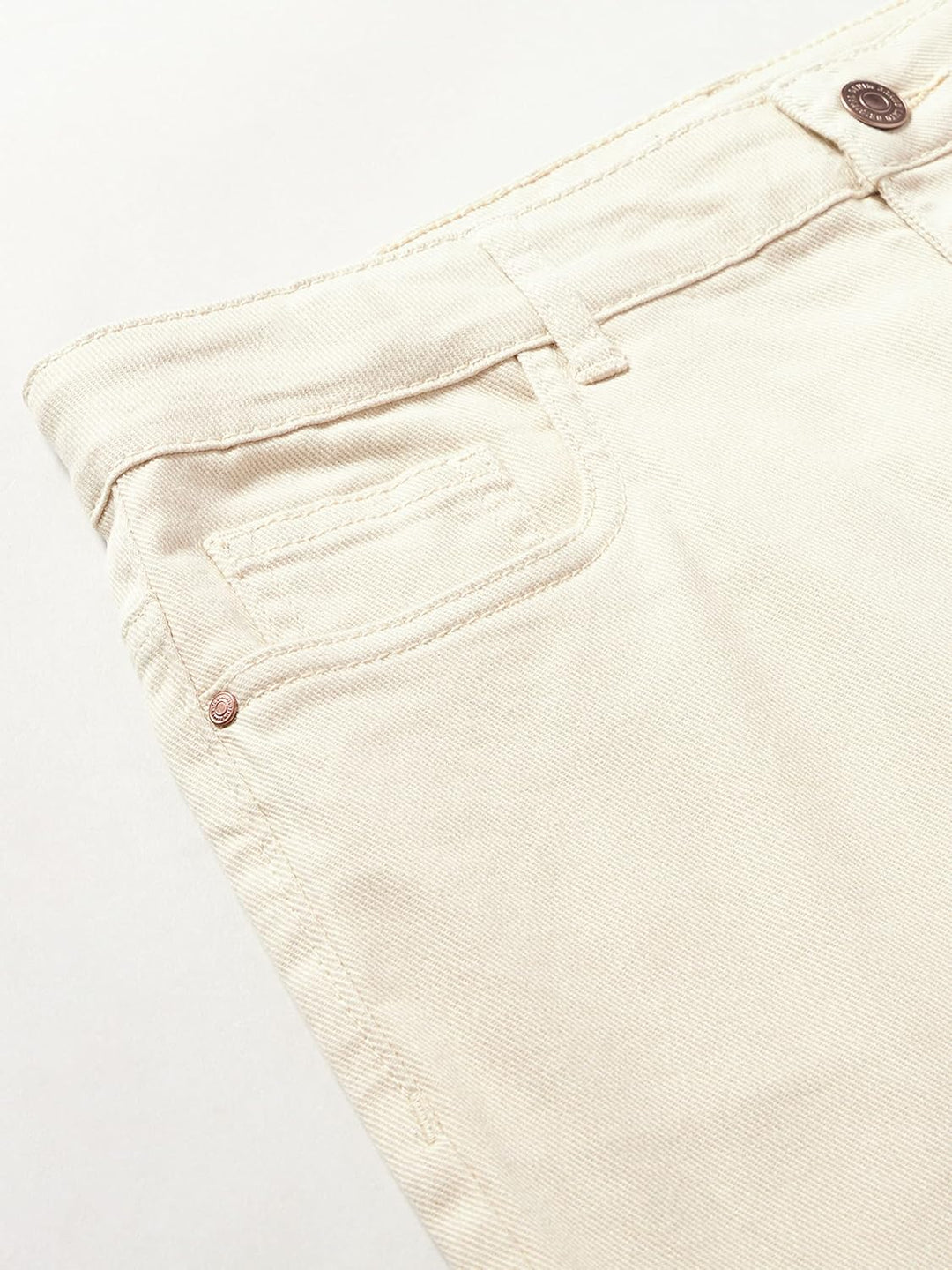 NAME IT Mädchen Nlftazza TWI Hw Bootcut Pant Noos Jeanshose, Oatmeal