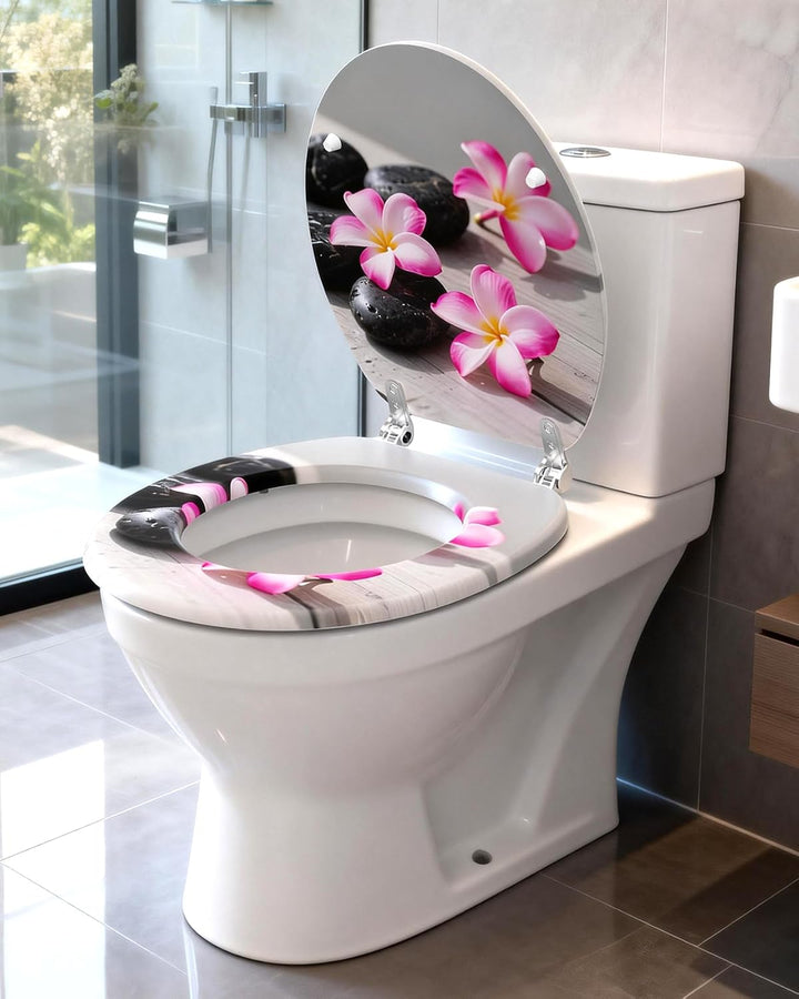 Ribelli WC Sitz mit Absenkautomatik, Toilettendeckel O-Form in Viele Motiven, Klodeckel Einfache Mon