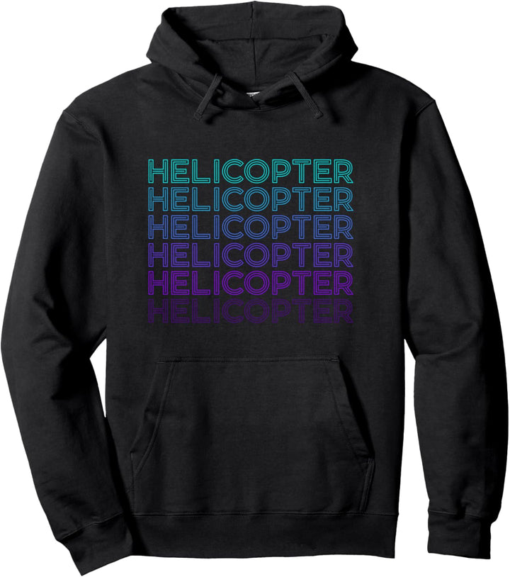 Hubschrauber Pilot Aviation Retro Pullover Hoodie