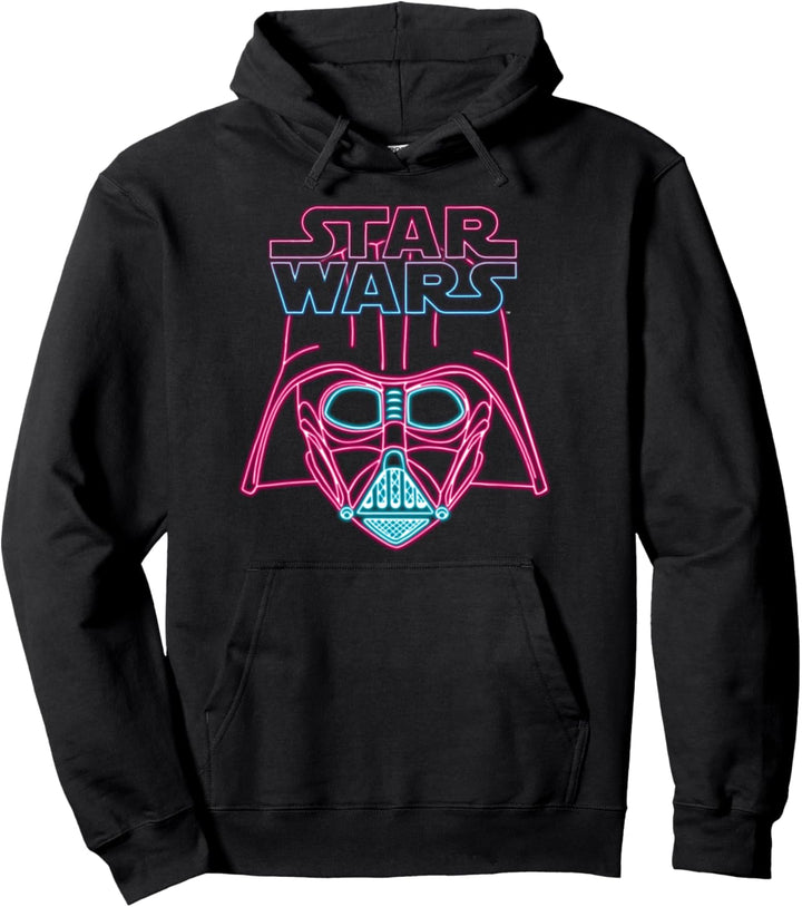 Star Wars Darth Vader Neon Outline Face Pullover Hoodie