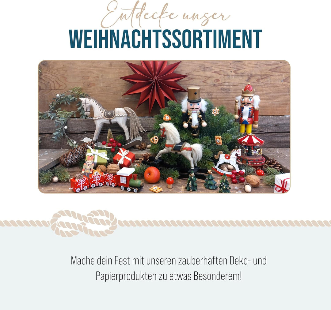 Holzanhänger Weihnachten, 24er Set: Weihnachtsanhänger Holz Stern, Tannenbaum, Engel &amp; Herz, Anhänge