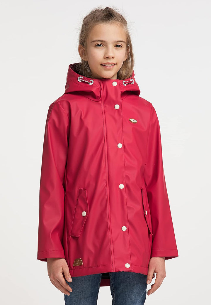 Ragwear Marjanka Mädchen Jacke Regenjacke Übergangsjacke Kinder Regenmantel Mantel Coat 152 Rot, 152