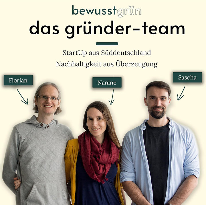 BewusstGrün® 6 Faire &amp; Nachhaltige Stoffservietten + Faltanleitungen I 100% Bio-Baumwolle I 45x45 cm