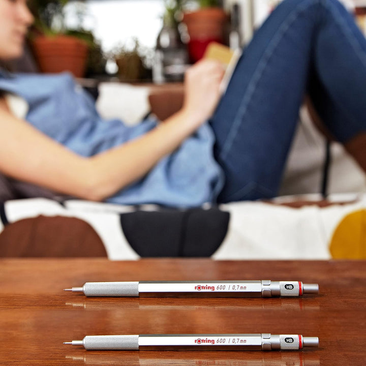 rOtring 600 Druckbleistift | 0,7 mm | Silber | Ergonomisches Vollmetallgehäuse