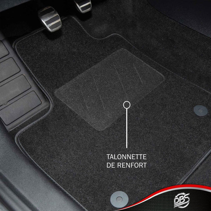 DBS 1765679 Autofussmatte - nach Mass - 4-teilig - schwarzer Nadelfilz 600g/m² - Sortiment One 1 | B