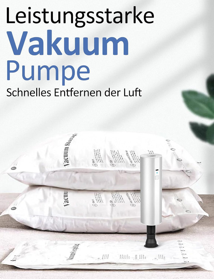 Kabellose Elektrische Luftpumpe mit 2×2000mAh Wiederaufladbarem Akku für Pool, Schlauchboot &amp; Luftma