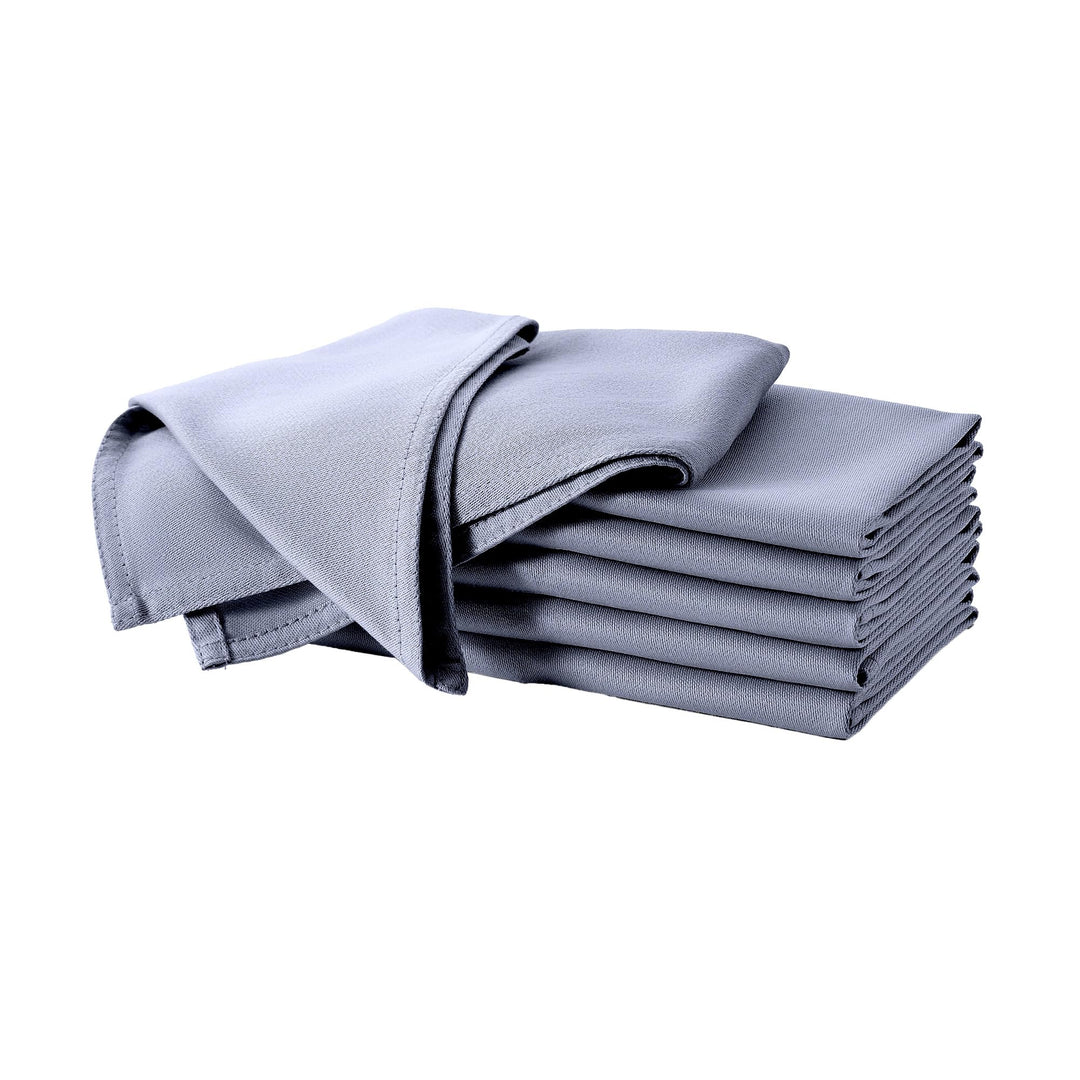 12 Stoffservietten mit Faltanleitung aus extra hochwertiger Baumwolle 40x40cm (Grau) Grau 12er Set (