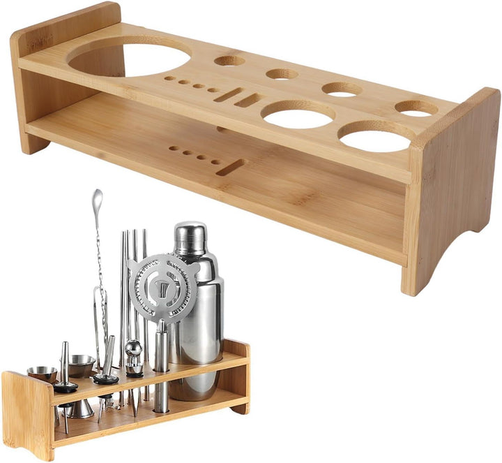 Barkeeper-Set-Ständer, Holz-Bar-Werkzeughalter, Geschichtetes Design, Cocktail-Barkeeper-Set mit Stä