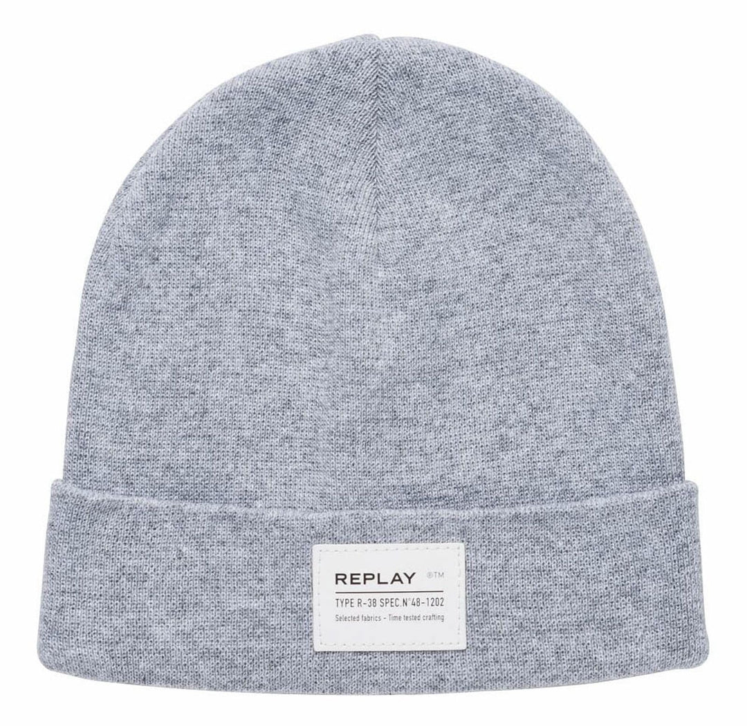 Replay Beanie + Scarf Set Grey Melange