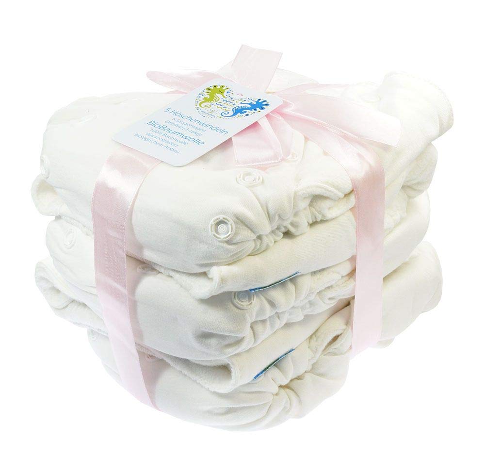 Blümchen Kuschelwindel Höschenwindel Onesize SNAP slimfit 5er-Set