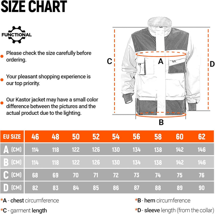 Stenso Emerton Arbeitsjacke Herren Multifunktionale Arbeitsjacke Männer Bundjacke - strapazierfähig