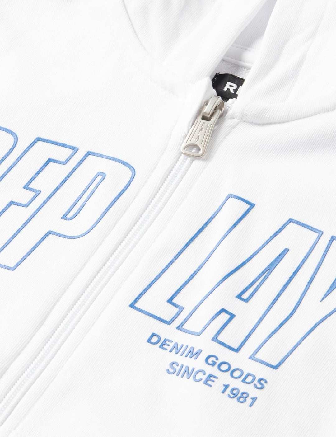 Replay Jungen Sweatjacke mit Kapuze, White 001
