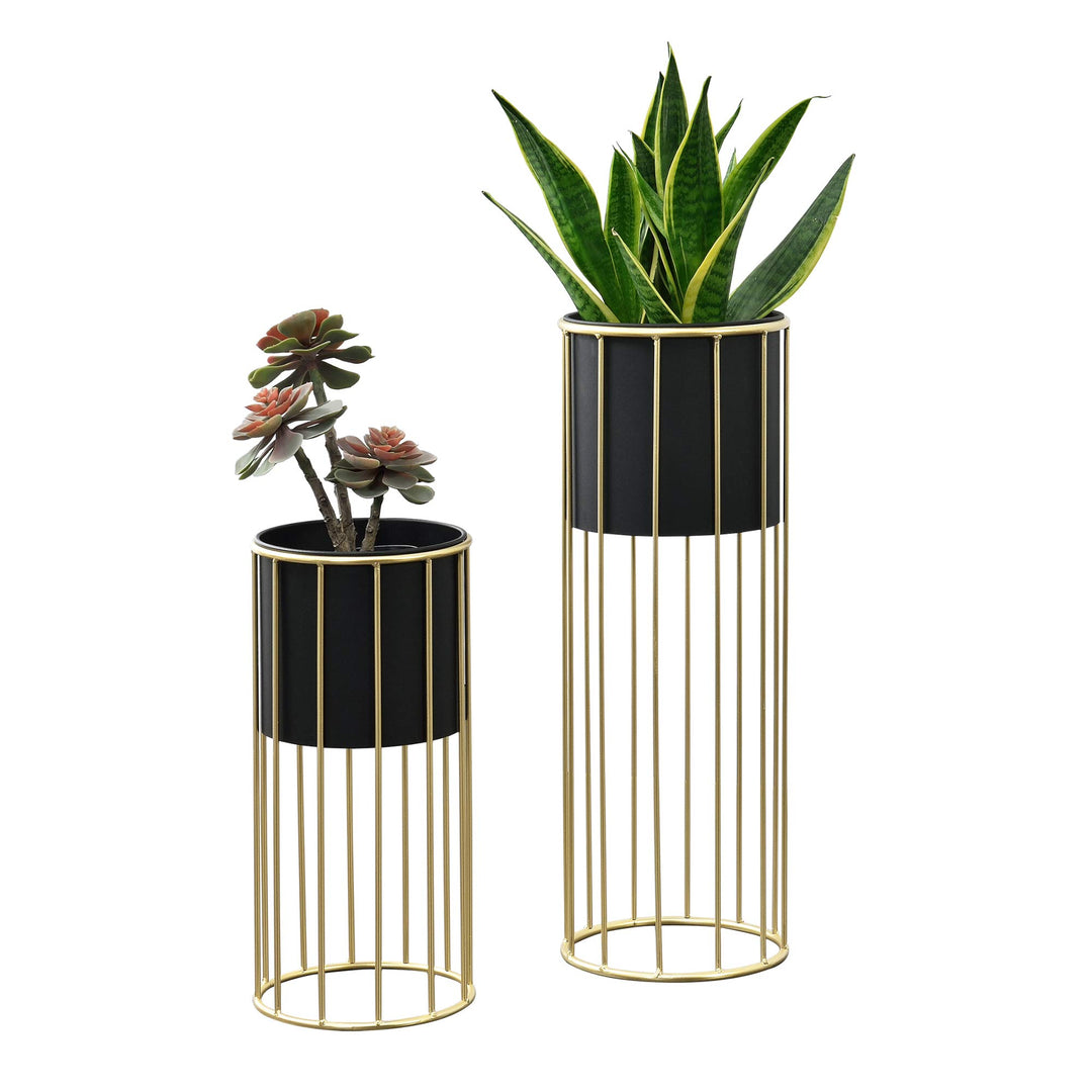 [en.casa] Pflanzständer im 2er Set Blumenständer aus Metall Blumentopf Ständer mit Übertopf Blumento