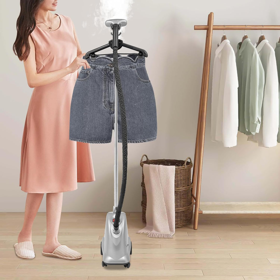 Dampfglätter, 2200W Garment Steamer - Profi Steamer für Textilarten, Vertikaler Dampfbügler mit 3L W