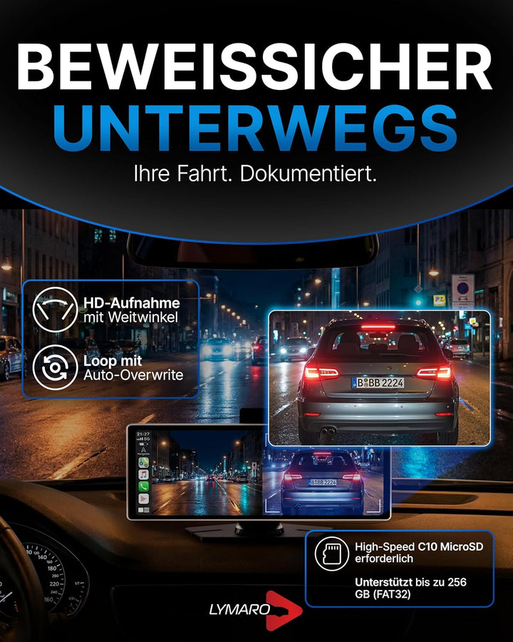 Wireless CarPlay Display &amp; Android Display fürs Auto, tragbares Apple Auto CarPlay Display &amp; Android