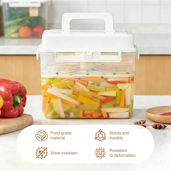 5L Gärungslagerbehälter, Kimchi Fermentation Container mit Luftdichtem Deckel, Kimchi Behälter, Kons