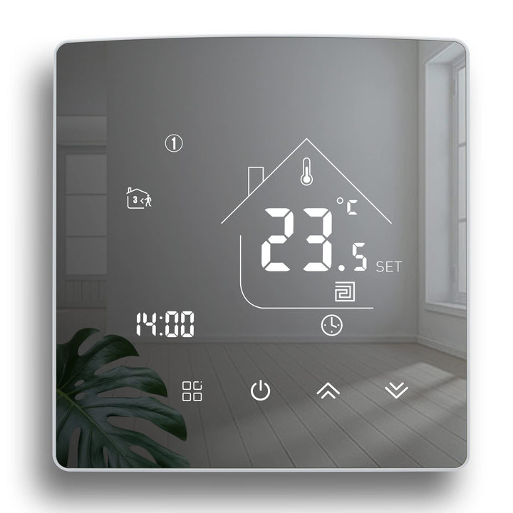 Beok Spiegelthermostat Heizungsthermostat Programmierbar Raumthermostat Digital Wandthermostat für W