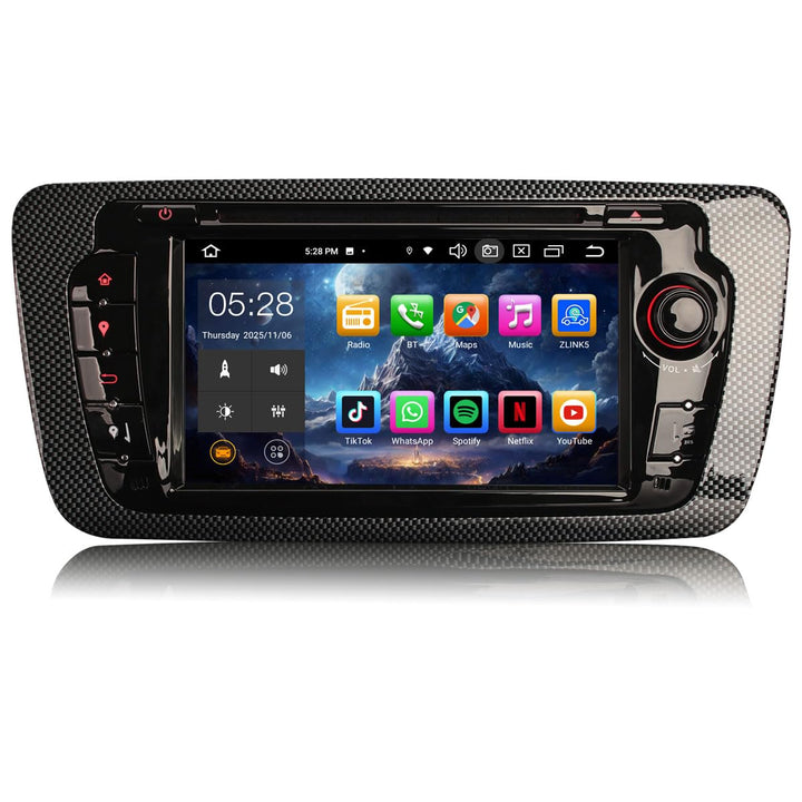 Erisin 8-Core Android 10 Autoradio für Seat Ibiza mit GPS Navigationsgerät, Multimedia, DVD-Player,