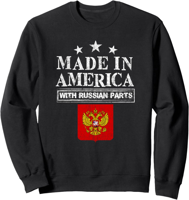 Gemacht in Amerika mit russischen Teilen Stolzer russischer Sweatshirt