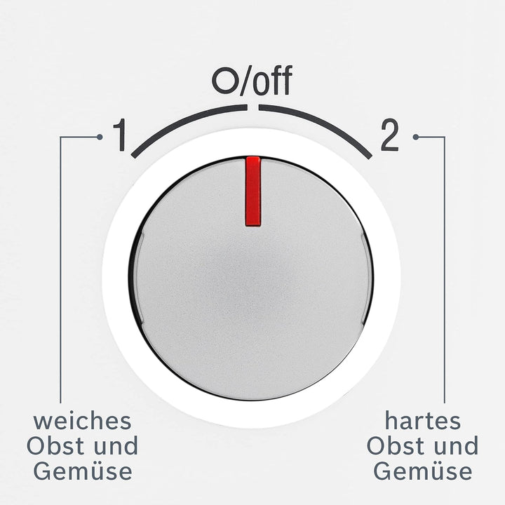 Bosch Entsafter VitaJuice 2 MES25G0, elektrische Saftpresse für Obst und Gemüse, grosser Einfüllscha