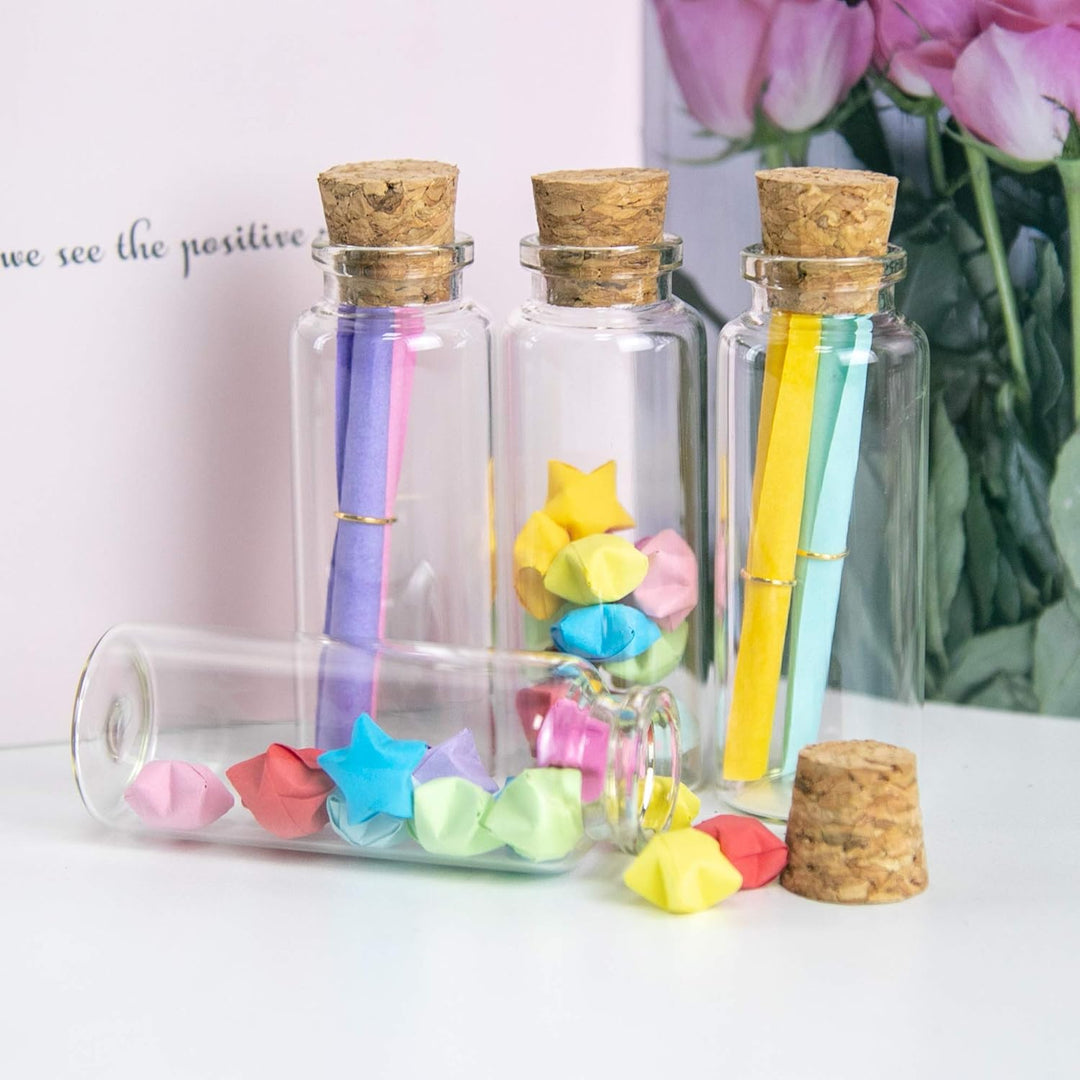 Jarvials Mini süsse leere Glasflasche mit Korkenstopper，Das Volumen der Glasflaschen beträgt 40ml. (