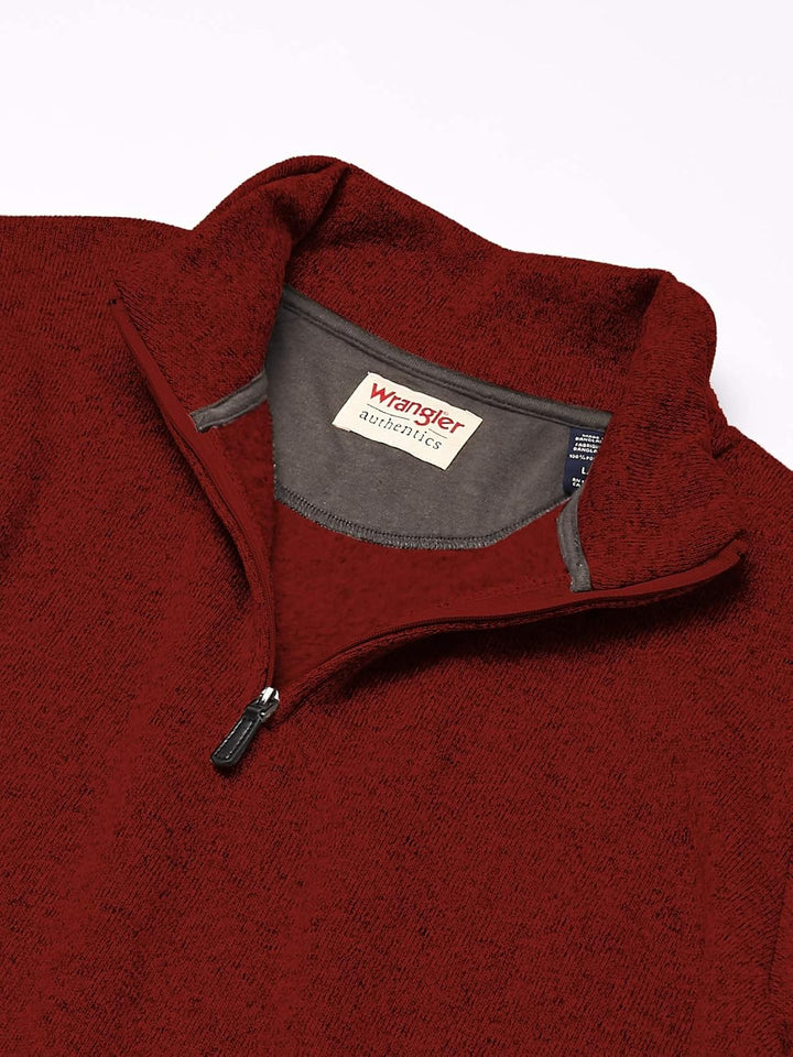 Wrangler Authentics Men’s Sweater Fleece Quarter-Zip S Bossa Nova, S Bossa Nova