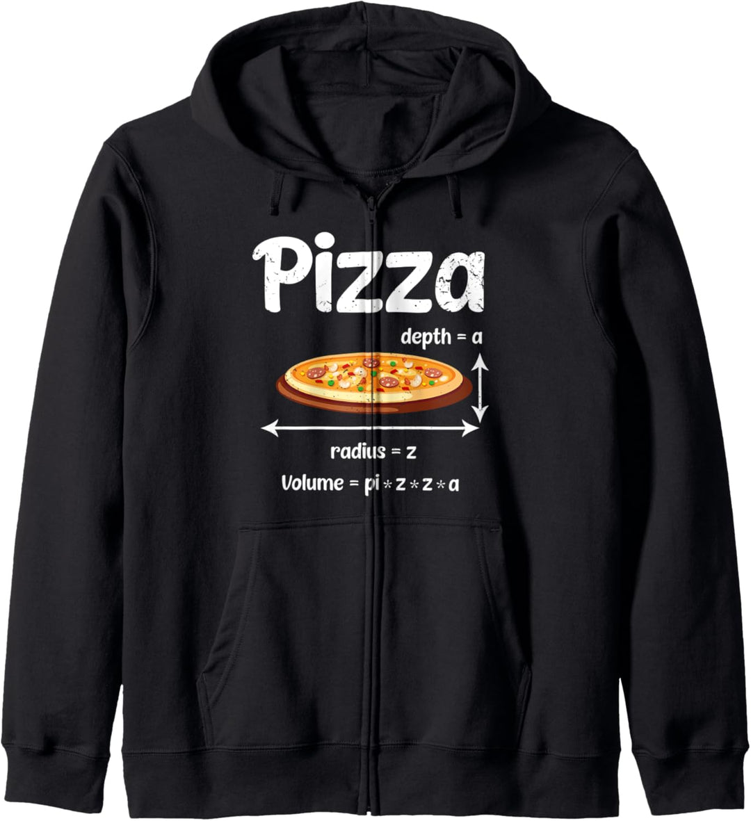 Pizza und Mathematik Lustiges Mathe Lehrer Geschenk Pizzeria Kapuzenjacke