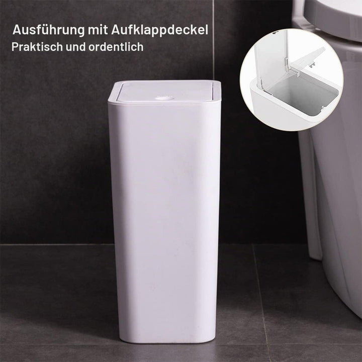 3 Stück 10 l Mülleimer mit Pop-Up-Deckel. Kleiner Mülleimer mit Deckel, Abfallkorb für Küche, Schlaf