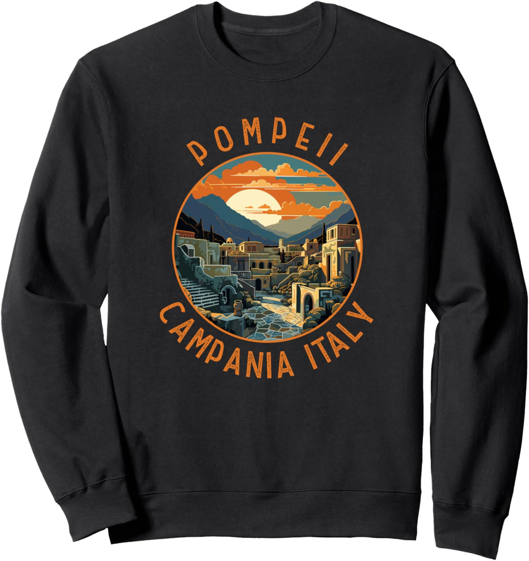 Pompeji Kampanien Italien Retro Distressed Kreis Sweatshirt