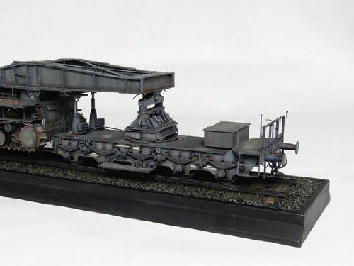 Trumpeter 00209 Modellbausatz Mörser Karl Gerät 040/041 auf Eisenbahn-Transport-Trailer, Mittel