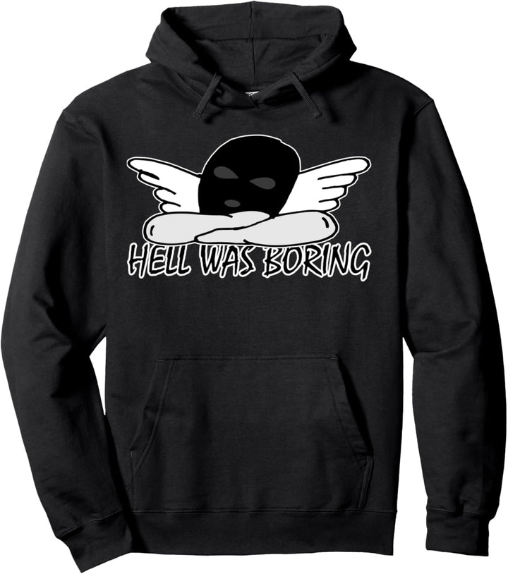 Hell was boring emo girl outfit Engel alt girl goth weird Pullover Hoodie