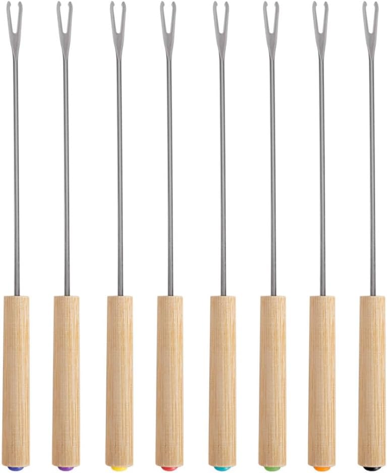 Livoo DOC287 Elektrisches Fondue-Set, Stahl/Bambus