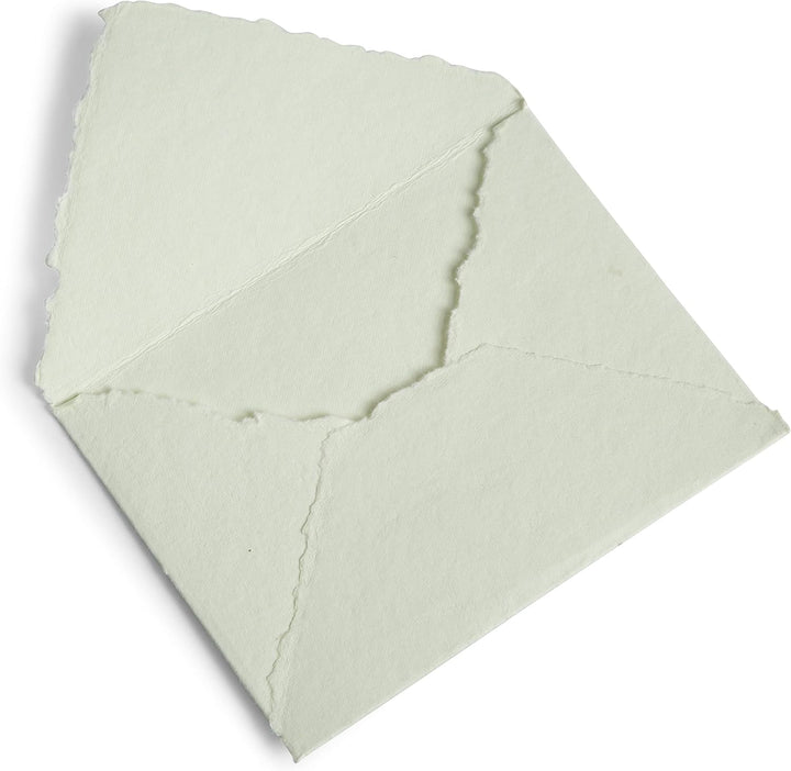 Wanderings Green Handmade Envelope - 13,3X18,4 cm - Packet Of 25-250gsm - For Announcements, Wedding