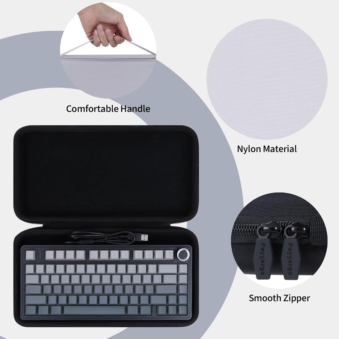 Hart Schutzhülle Kompatibel mit Aula F75 / F75 PRO/ F75 Max Mechanische Tastatur Gaming (Schwarz), S
