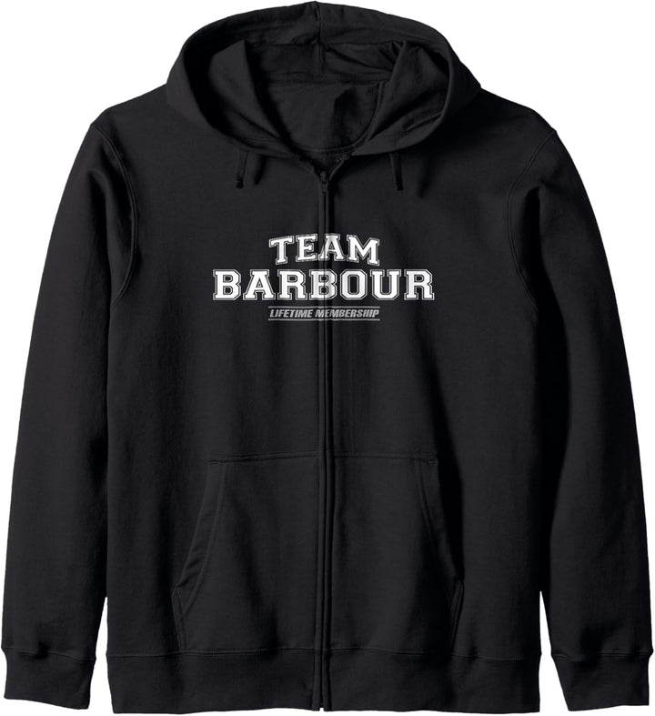 Team Barbour | Stolzer Familienname, Nachname Kapuzenjacke