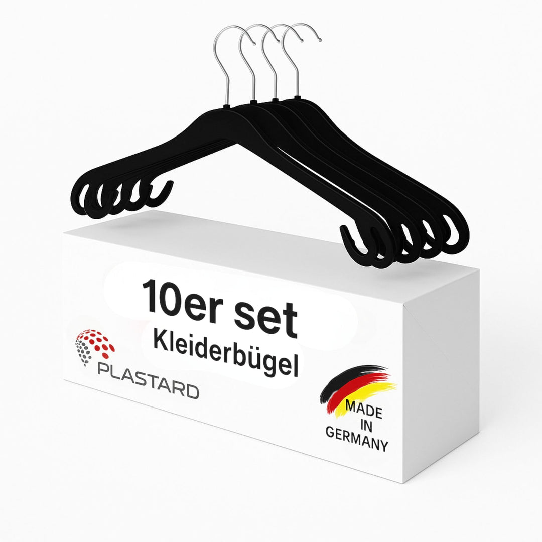 Plastard NA47 Extra-Breite Kleiderbügel 20er Set – 47cm, für XL-Grössen, Mäntel & Anzüge, Jacken, Bu