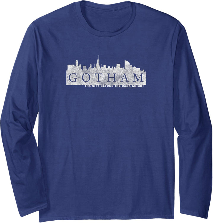 Gotham Skyline Logo Langarmshirt