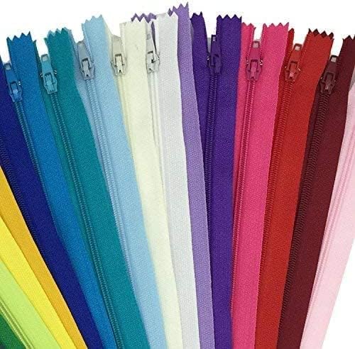 Reissverschluss, 24 Farben Nylon Reissverschlüsse, 20cm 30cm 40cm lang, 2.5cm breit für Kleidung Tas