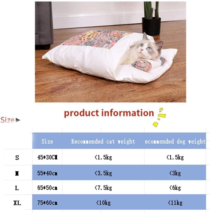 Orthopädischer Katzenschlafsack, Katzenschlafsack Warm, Katzen Schlafsack, Gemütliche Beruhigende Ka
