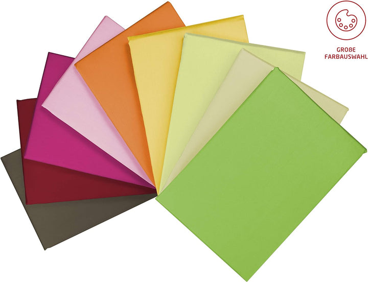 Fleuresse Colours Bettwäsche, Uni-Mako-Satin, apfelgrün, 200 x 200 cm Apfelgrün 200/200 Uni, Apfelgr