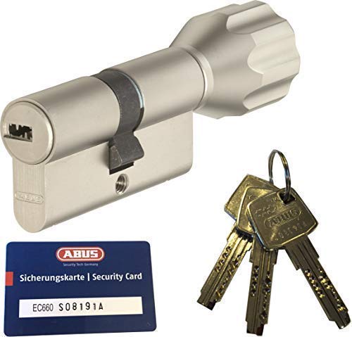 ABUS EC660 ECK660 Profil-Knaufzylinder Länge (a/b) Z30/K50mm (c=80mm) mit 3 Schlüssel, mit Sicherung