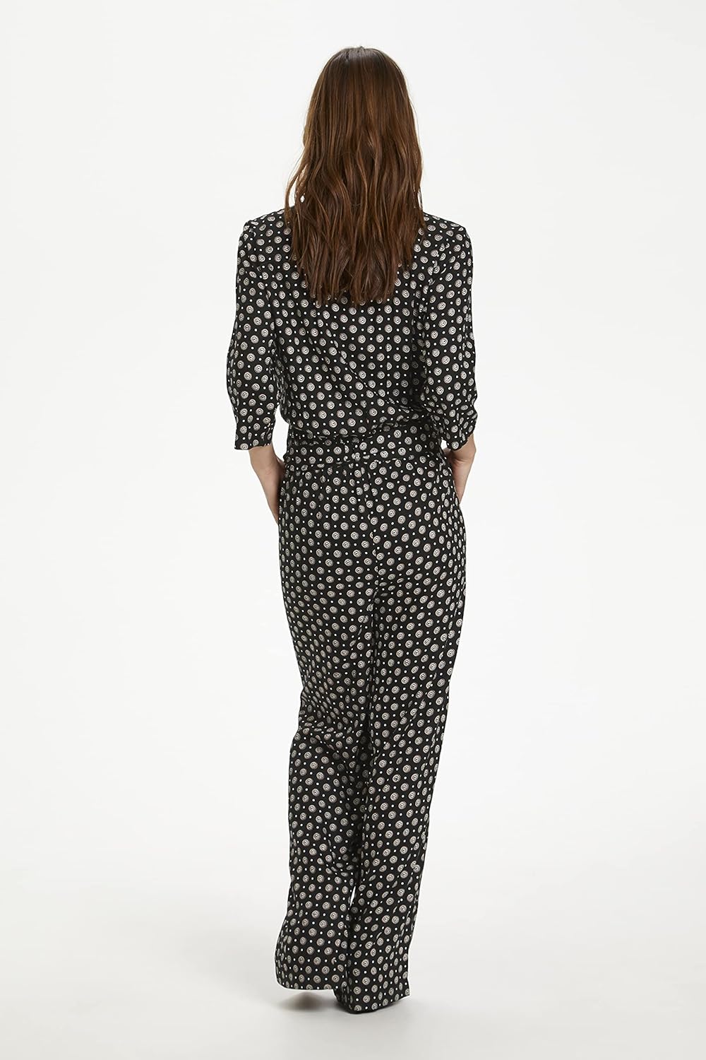 KAFFE Damen Jumpsuit 34 Black Tie/dot AOP, 34 Black Tie/dot AOP