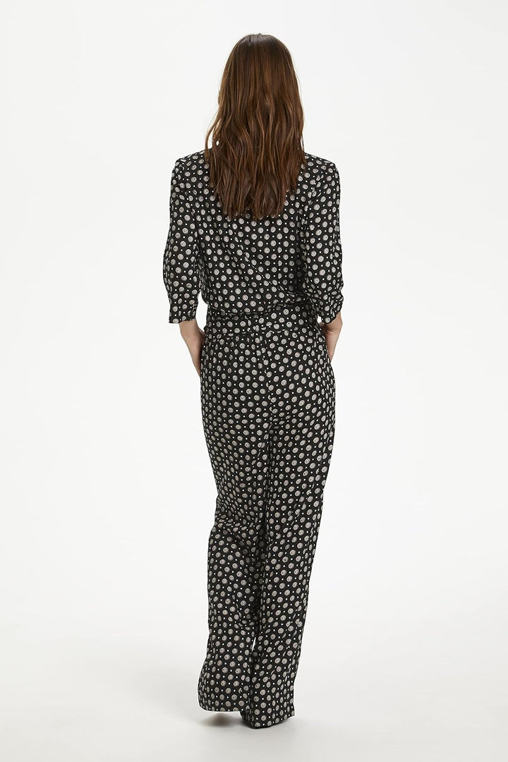 KAFFE Damen Jumpsuit 34 Black Tie/dot AOP, 34 Black Tie/dot AOP