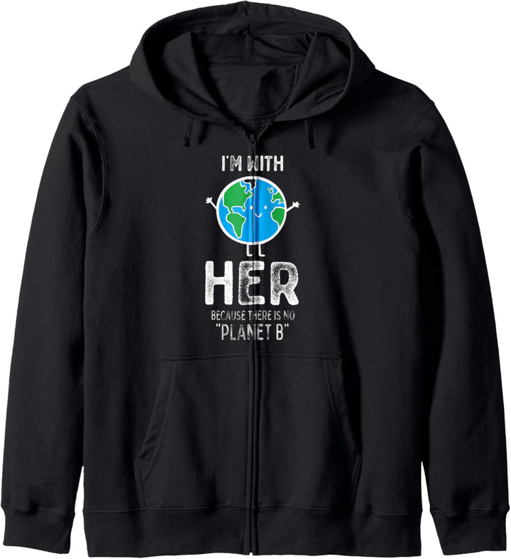 Glücklich Earth Day Ich bin mit ihr niedlich Recycling-Lehre Kapuzenjacke